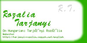 rozalia tarjanyi business card